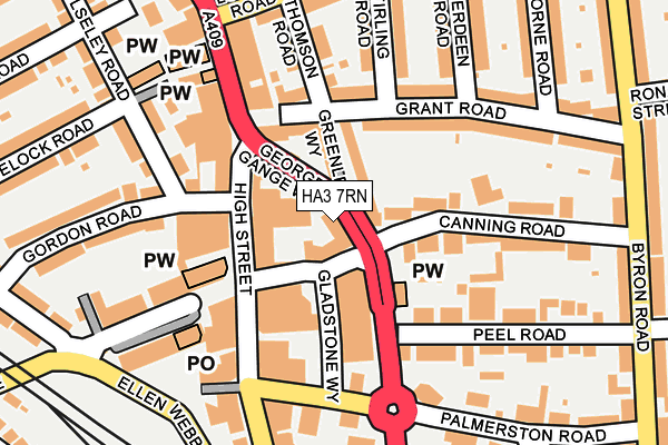 HA3 7RN map - OS OpenMap – Local (Ordnance Survey)