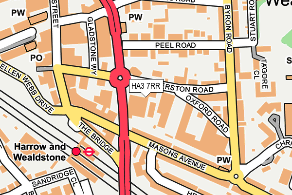 HA3 7RR map - OS OpenMap – Local (Ordnance Survey)
