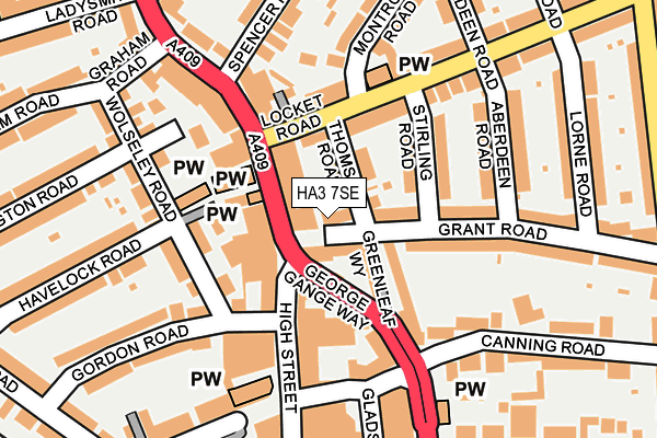 HA3 7SE map - OS OpenMap – Local (Ordnance Survey)