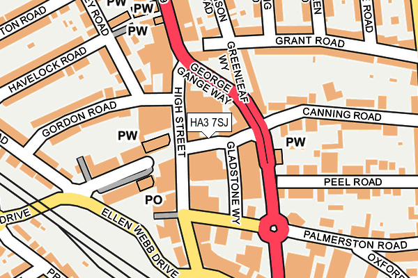 HA3 7SJ map - OS OpenMap – Local (Ordnance Survey)