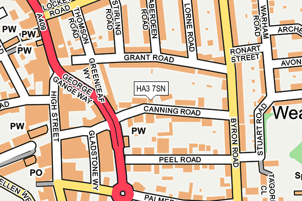 HA3 7SN map - OS OpenMap – Local (Ordnance Survey)