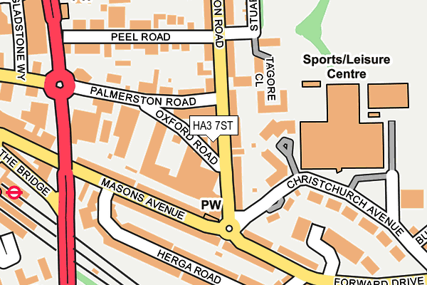 HA3 7ST map - OS OpenMap – Local (Ordnance Survey)
