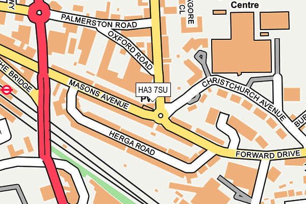 HA3 7SU map - OS OpenMap – Local (Ordnance Survey)