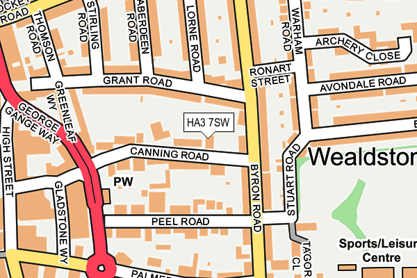 HA3 7SW map - OS OpenMap – Local (Ordnance Survey)