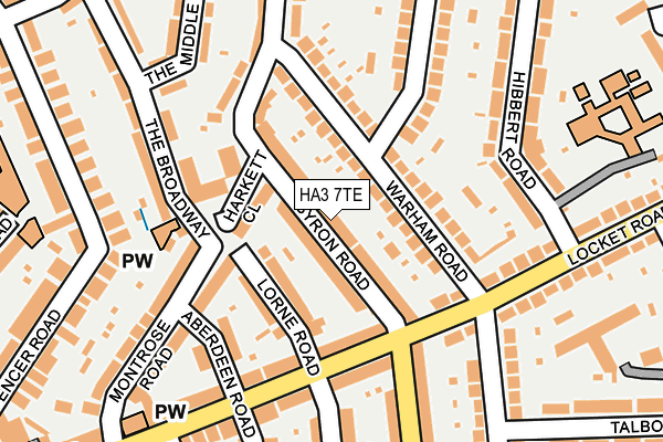 HA3 7TE map - OS OpenMap – Local (Ordnance Survey)