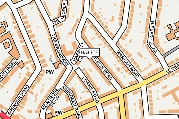 HA3 7TF map - OS OpenMap – Local (Ordnance Survey)