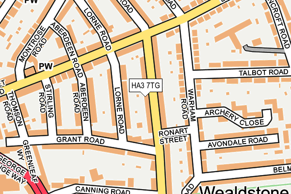 HA3 7TG map - OS OpenMap – Local (Ordnance Survey)