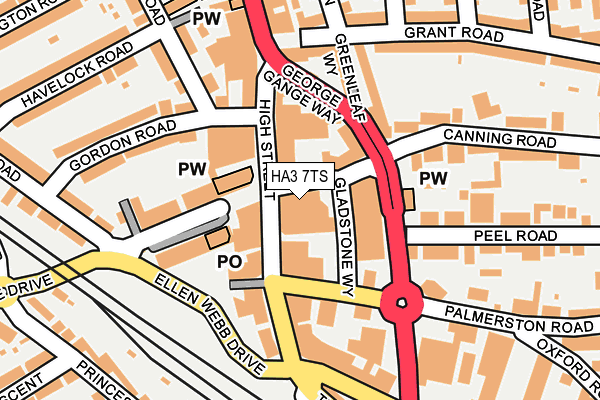 HA3 7TS map - OS OpenMap – Local (Ordnance Survey)