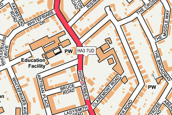 HA3 7UD map - OS OpenMap – Local (Ordnance Survey)