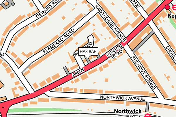 HA3 8AF map - OS OpenMap – Local (Ordnance Survey)