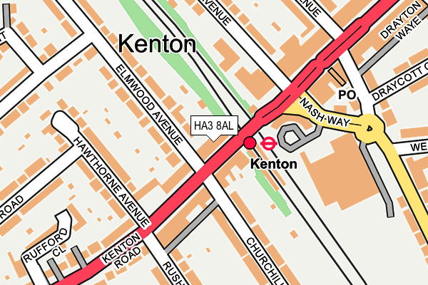 HA3 8AL map - OS OpenMap – Local (Ordnance Survey)