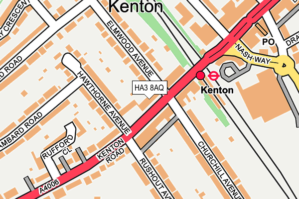 HA3 8AQ map - OS OpenMap – Local (Ordnance Survey)