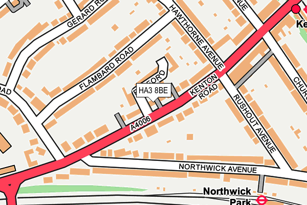 HA3 8BE map - OS OpenMap – Local (Ordnance Survey)