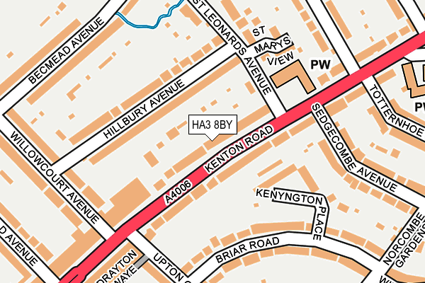HA3 8BY map - OS OpenMap – Local (Ordnance Survey)