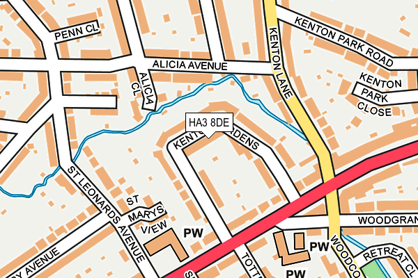 HA3 8DE map - OS OpenMap – Local (Ordnance Survey)