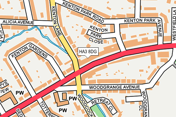 HA3 8DG map - OS OpenMap – Local (Ordnance Survey)