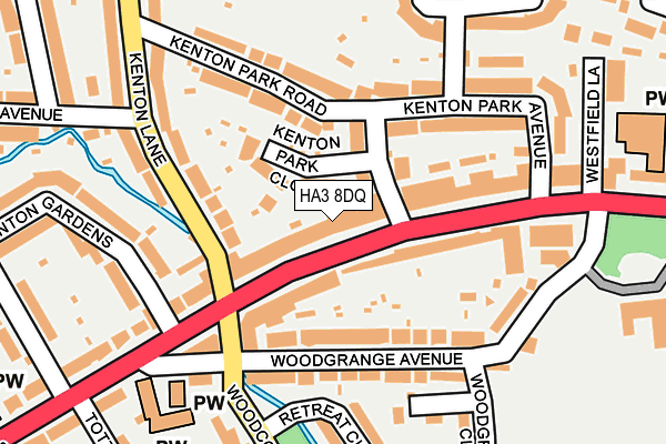 HA3 8DQ map - OS OpenMap – Local (Ordnance Survey)