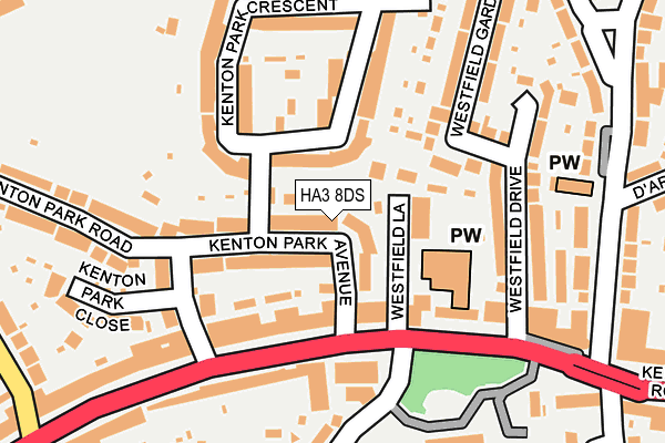 HA3 8DS map - OS OpenMap – Local (Ordnance Survey)