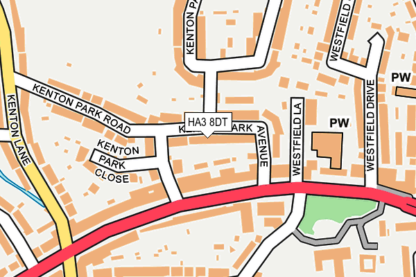 HA3 8DT map - OS OpenMap – Local (Ordnance Survey)