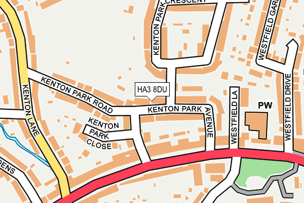 HA3 8DU map - OS OpenMap – Local (Ordnance Survey)