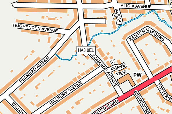 HA3 8EL map - OS OpenMap – Local (Ordnance Survey)