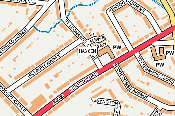 HA3 8EN map - OS OpenMap – Local (Ordnance Survey)