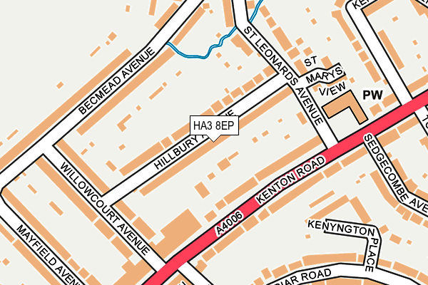 HA3 8EP map - OS OpenMap – Local (Ordnance Survey)