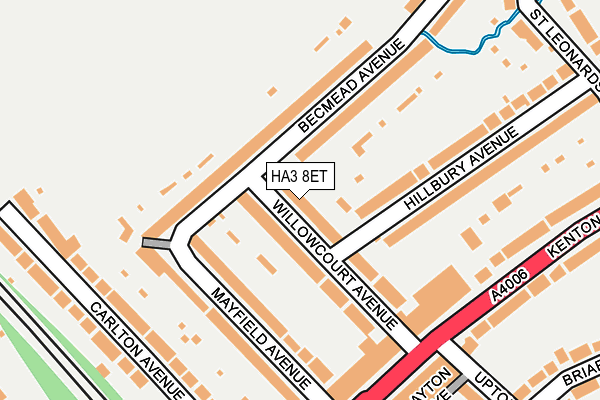HA3 8ET map - OS OpenMap – Local (Ordnance Survey)