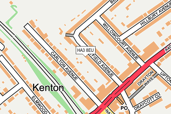HA3 8EU map - OS OpenMap – Local (Ordnance Survey)