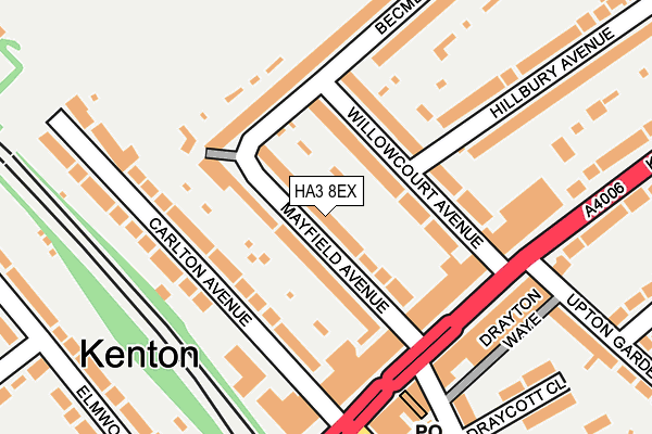 HA3 8EX map - OS OpenMap – Local (Ordnance Survey)