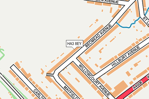 HA3 8EY map - OS OpenMap – Local (Ordnance Survey)
