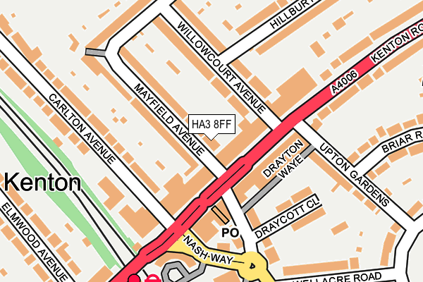 HA3 8FF map - OS OpenMap – Local (Ordnance Survey)