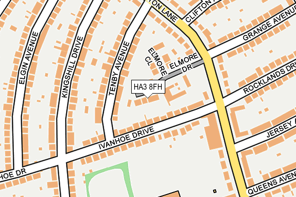 HA3 8FH map - OS OpenMap – Local (Ordnance Survey)