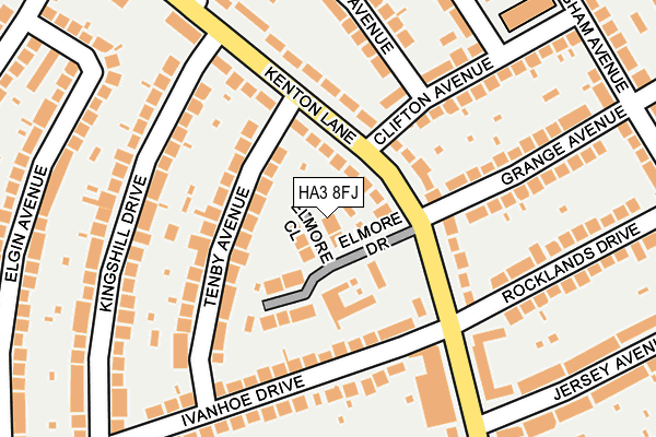 HA3 8FJ map - OS OpenMap – Local (Ordnance Survey)