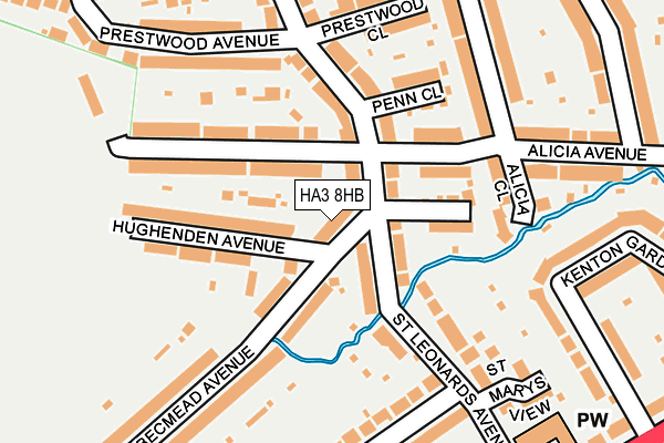 HA3 8HB map - OS OpenMap – Local (Ordnance Survey)