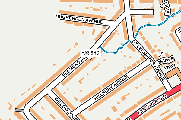 HA3 8HD map - OS OpenMap – Local (Ordnance Survey)