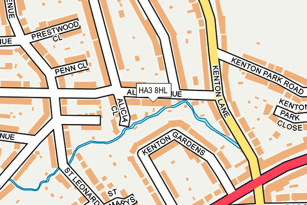 HA3 8HL map - OS OpenMap – Local (Ordnance Survey)