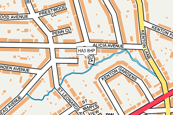 HA3 8HP map - OS OpenMap – Local (Ordnance Survey)