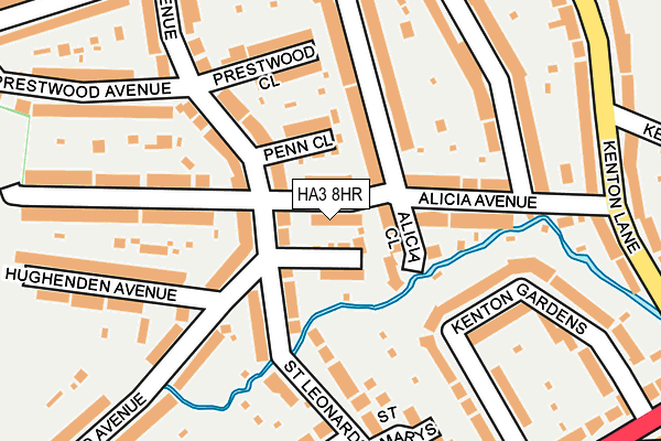 HA3 8HR map - OS OpenMap – Local (Ordnance Survey)