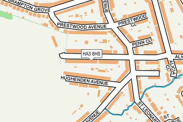 HA3 8HS map - OS OpenMap – Local (Ordnance Survey)