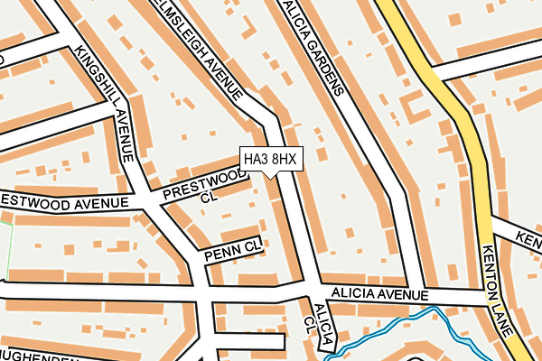 HA3 8HX map - OS OpenMap – Local (Ordnance Survey)