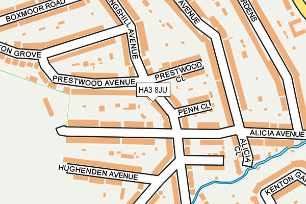HA3 8JU map - OS OpenMap – Local (Ordnance Survey)
