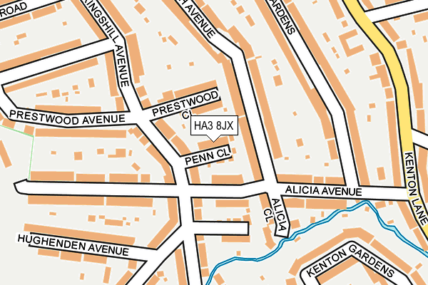 HA3 8JX map - OS OpenMap – Local (Ordnance Survey)