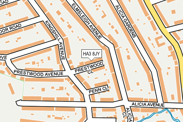 HA3 8JY map - OS OpenMap – Local (Ordnance Survey)