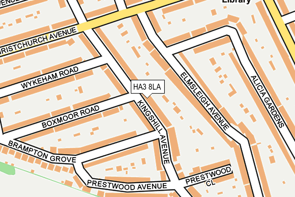 HA3 8LA map - OS OpenMap – Local (Ordnance Survey)