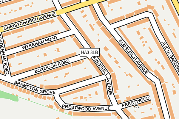 HA3 8LB map - OS OpenMap – Local (Ordnance Survey)