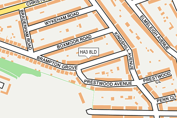 HA3 8LD map - OS OpenMap – Local (Ordnance Survey)