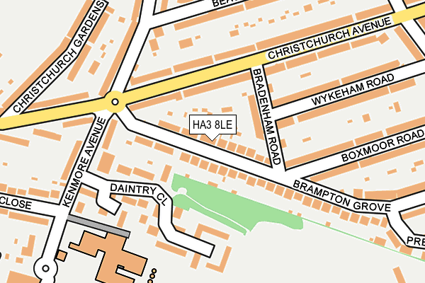 HA3 8LE map - OS OpenMap – Local (Ordnance Survey)