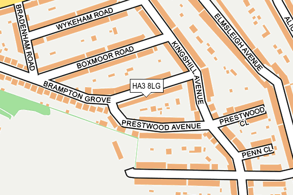 HA3 8LG map - OS OpenMap – Local (Ordnance Survey)
