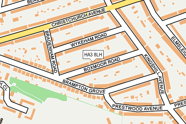 HA3 8LH map - OS OpenMap – Local (Ordnance Survey)